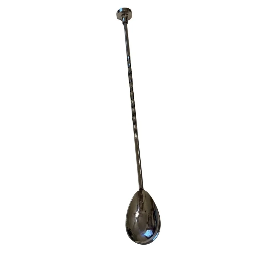 Vintage Stainless Steel Cocktail Muddler/Stirring Spoon Mixing Tool